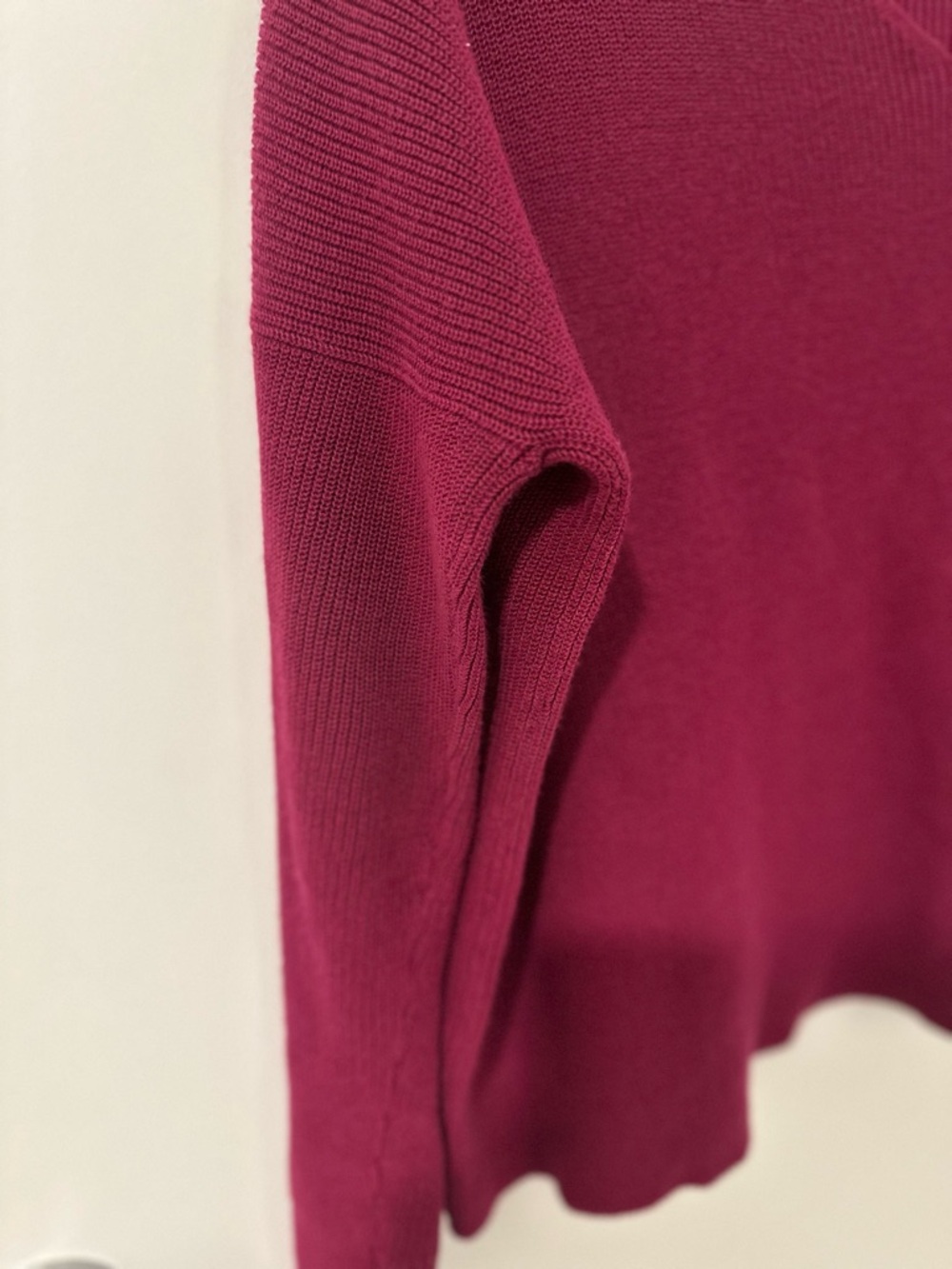 Eileen Fisher V-Neck Organic Cotton Pullover Sweater - Picture 3 of 6